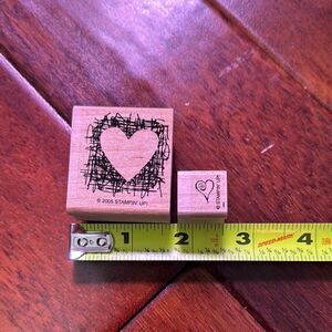Stampin' Up! Heart and Swirl Stamps - Black and Brown
